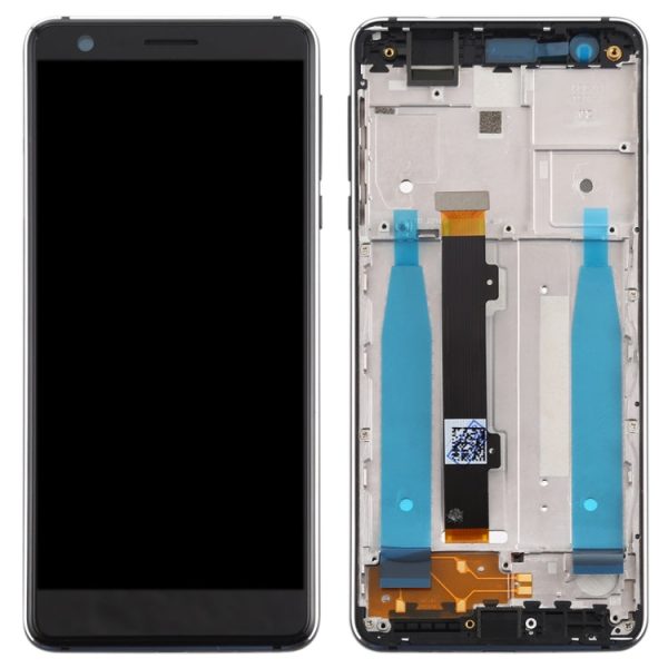 TFT LCD Screen for Nokia 3.1 TA-1049 TA-1057 TA-1063 TA-1070 Digitizer Full Assembly with Frame & Side Keys (Black) on Sale