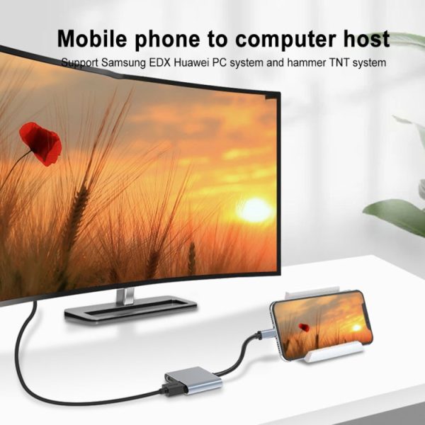 2 in 1 Multifunction USB-C   Type-C to Dual HDMI HUB Docking Station (White) For Discount