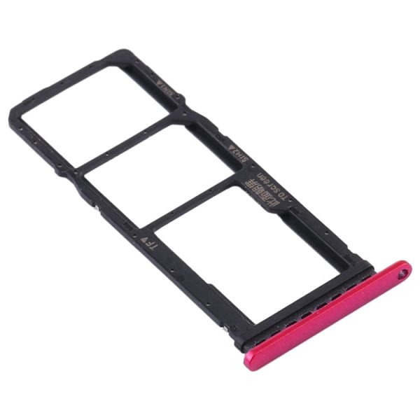 SIM Card Tray + SIM Card Tray + Micro SD Card Tray for Huawei Y7p (Rose Red) Cheap