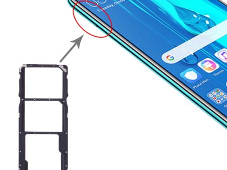 SIM Card Tray + SIM Card Tray + Micro SD Card Tray for Huawei Y9 (2019) (Black) Cheap