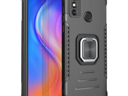 For Tecno Spark 6 Go Fierce Warrior Series Armor All-inclusive Shockproof Aluminum Alloy + TPU Protective Case with Ring Holder(Black) on Sale