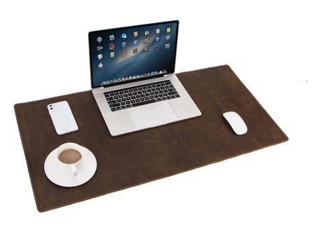 CF9011  Desk Pad Retro Crazy Horse Leather Notebook Computer Mouse Pad Oversized Anti-Slip Desktop Computer Desk Leather Pad(Brown) Online now