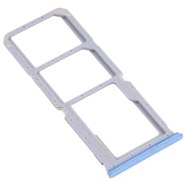 For OPPO A54S CPH2273  SIM Card Tray + SIM Card Tray + Micro SD Card Tray (Blue) Supply