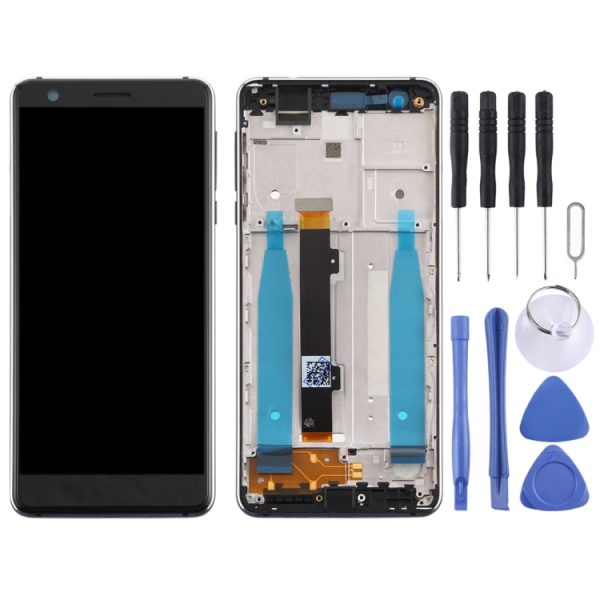 TFT LCD Screen for Nokia 3.1 TA-1049 TA-1057 TA-1063 TA-1070 Digitizer Full Assembly with Frame & Side Keys (Black) on Sale