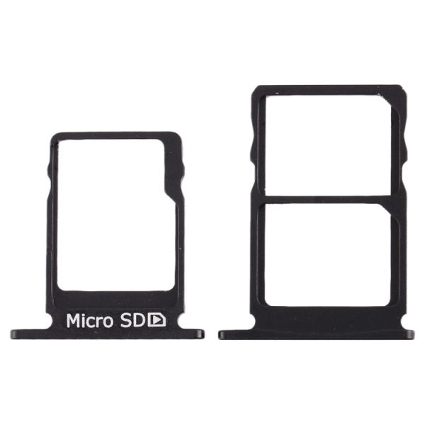 SIM Card Tray + SIM Card Tray + Micro SD Card Tray for Nokia 5   N5 TA-1024 TA-1027 TA-1044 TA-1053 (Black) Fashion