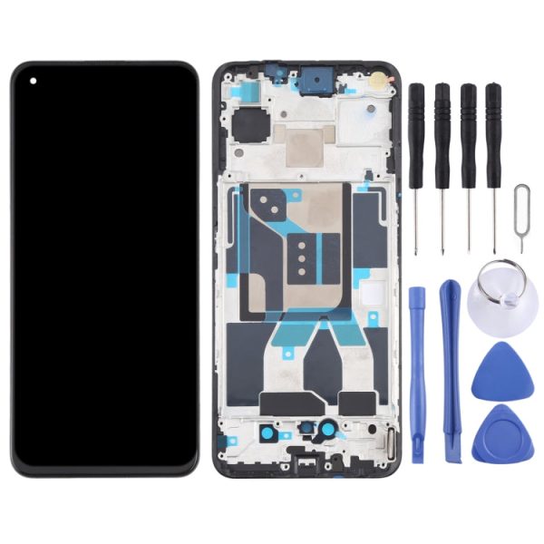 Original Super AMOLED Material LCD Screen and Digitizer Full Assembly with Frame for OPPO Realme GT 5G RMX2202 Sale