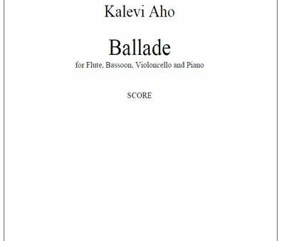 Ballade for flute, bassoon, violoncello and piano - Score Hot on Sale